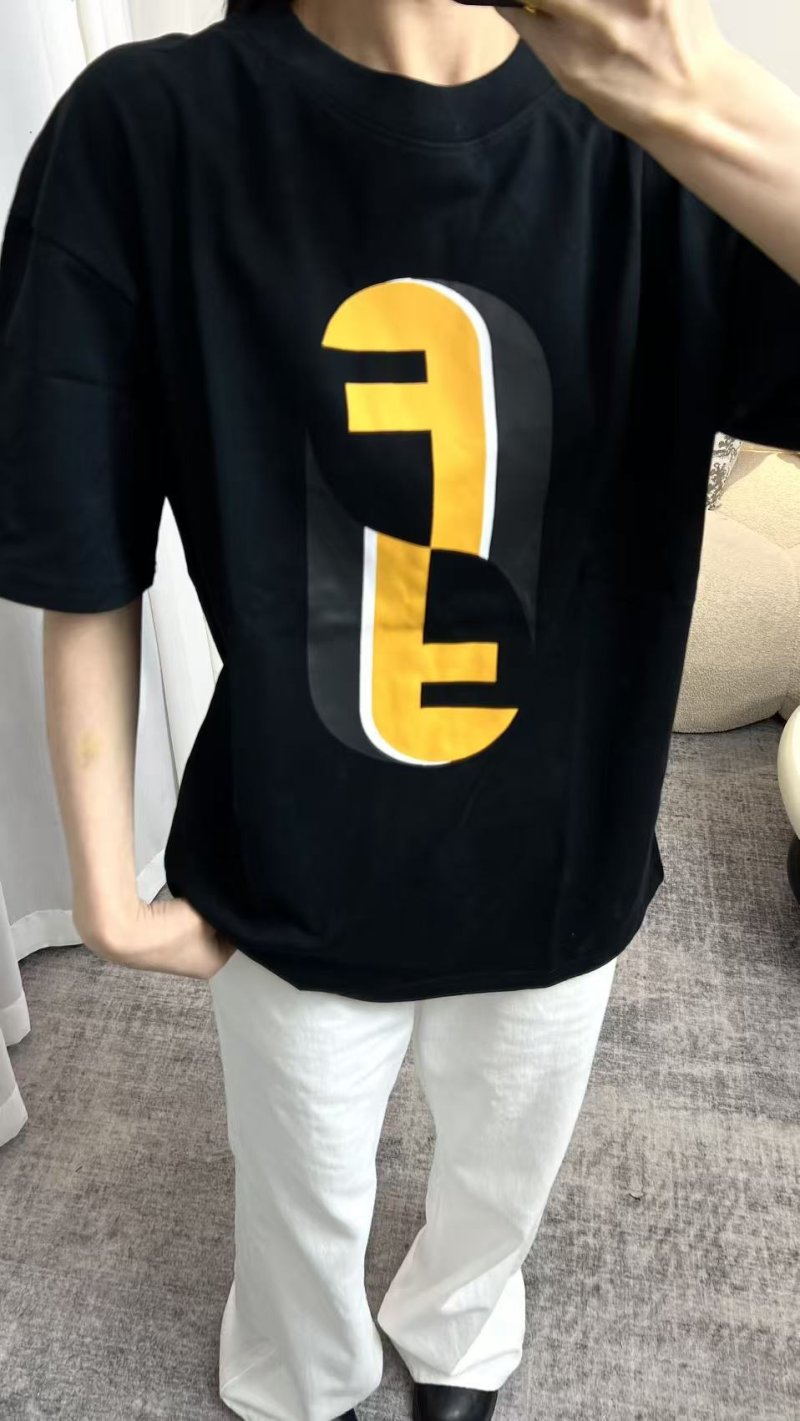 Essentials Black T-Shirt with Yellow Graphic Print view