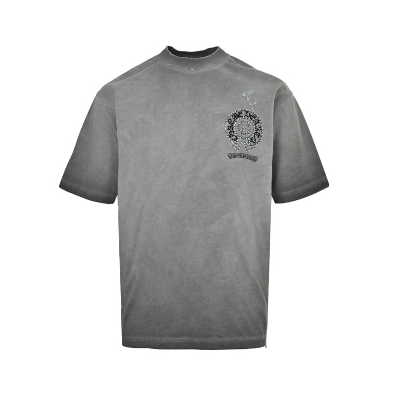 Chrome Hearts Horseshoe Cross Grey T-Shirt view