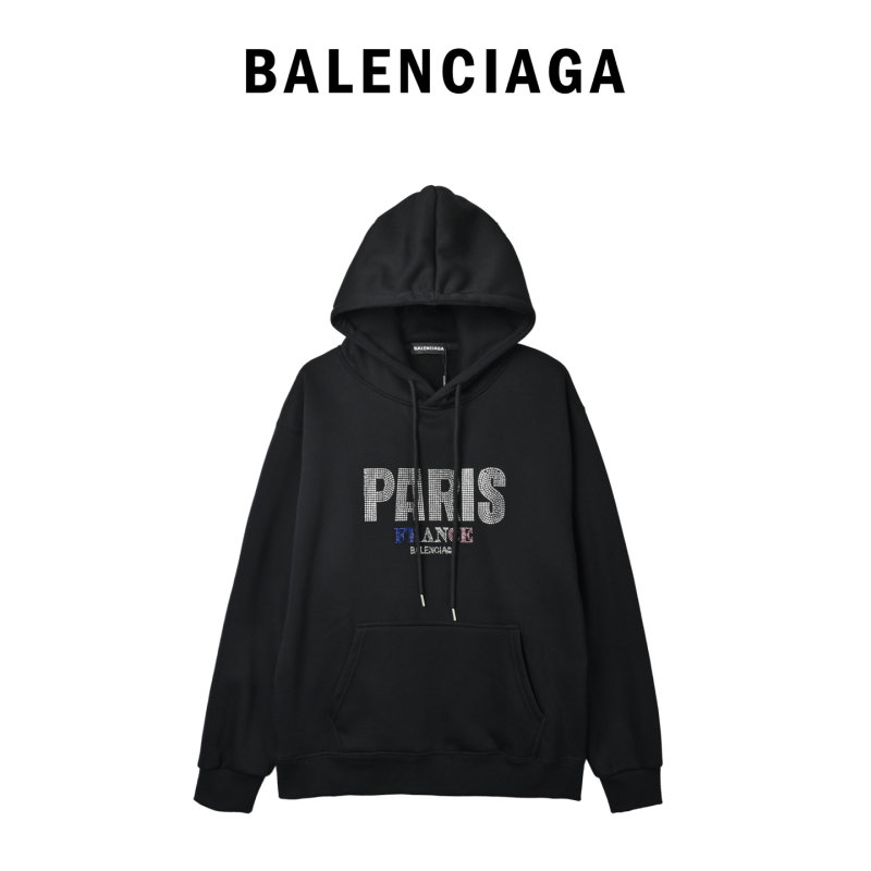 Black Paris France Graphic Hoodie view
