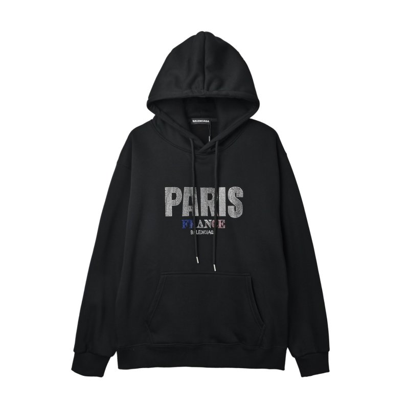 Black Paris France Graphic Hoodie view