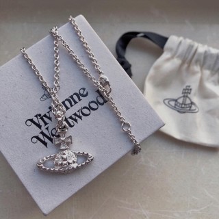 Vivienne Westwood Saturn Orb Pendant Necklace Silver view 2