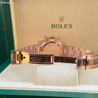 Rolex Daytona Chronograph Rose Gold Crystal Bezel Watch view 8