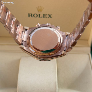Rolex Daytona Chronograph Rose Gold Crystal Bezel Watch view 9