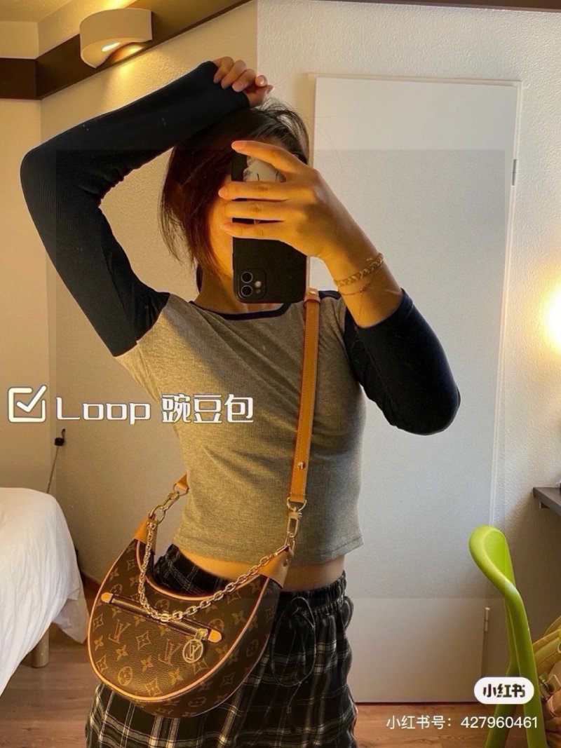 Louis Vuitton Loop Shoulder Bag Monogram Brown view