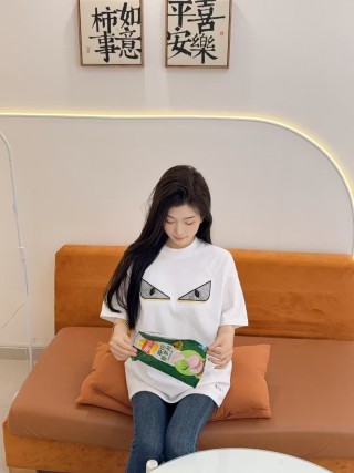 Fendi Monster Eyes White T-Shirt view 5
