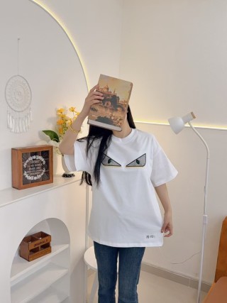 Fendi Monster Eyes White T-Shirt view 7