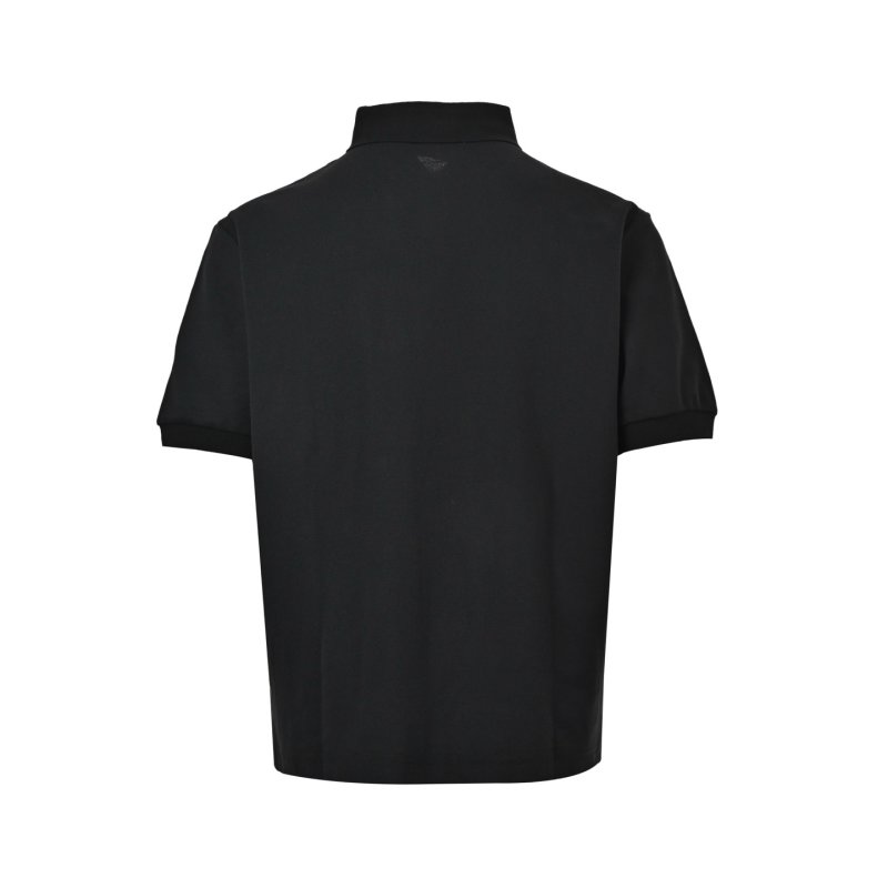 Stone Island Black Short-Sleeve Polo T-Shirt view