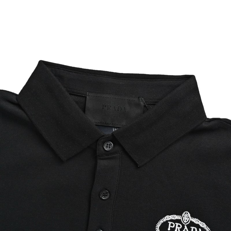 Stone Island Black Short-Sleeve Polo T-Shirt view