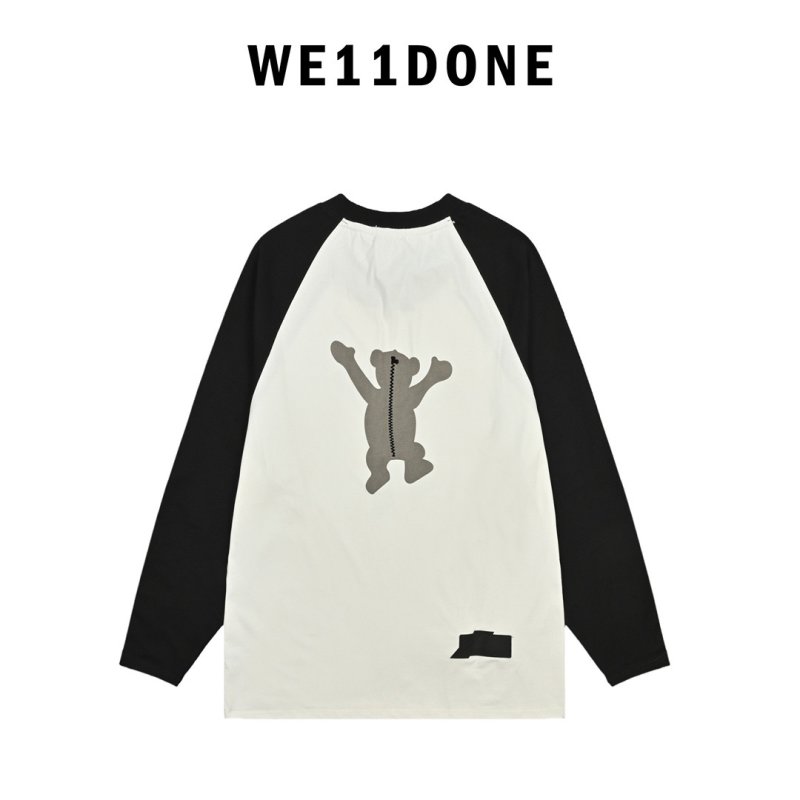 Burberry Black Bear Long Sleeve Baseball Tee White/Black view