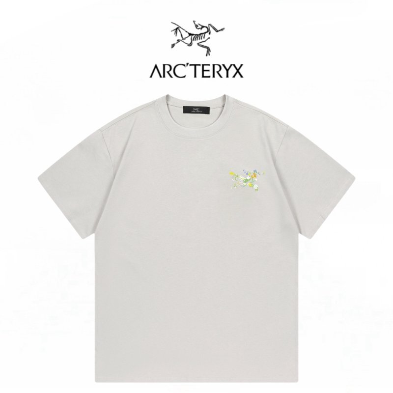 Floral Embroidered Grey Short Sleeve T-Shirt view
