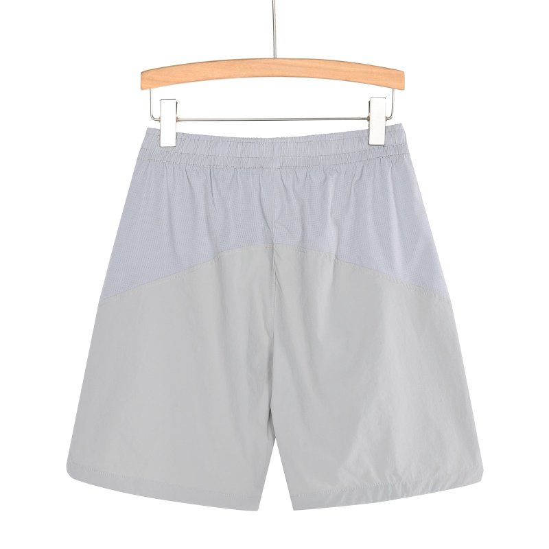 Light Grey Athletic Shorts with Mesh Panels view