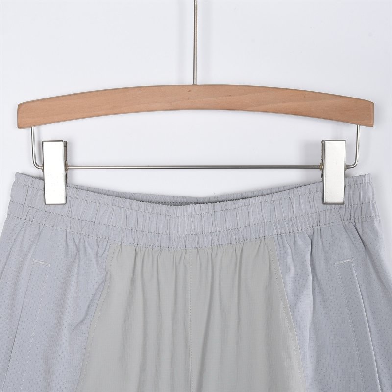 Light Grey Athletic Shorts with Mesh Panels view