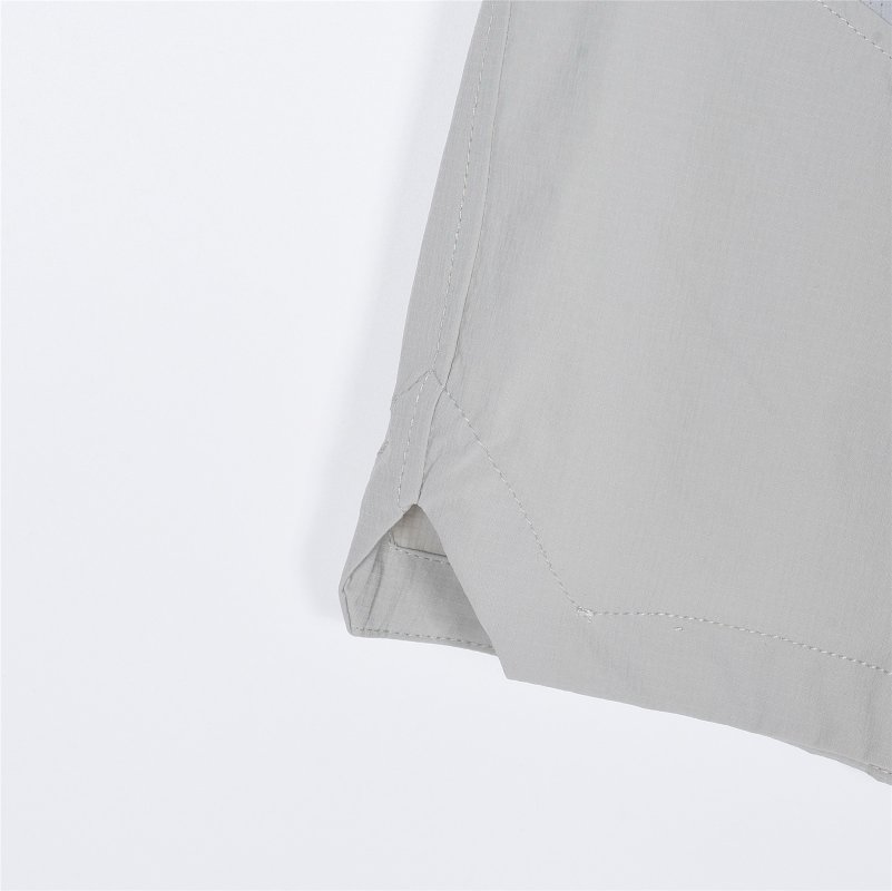 Light Grey Athletic Shorts with Mesh Panels view