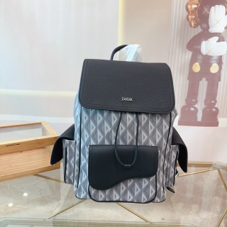 Dior Quilted Backpack Black Canvas view 2
