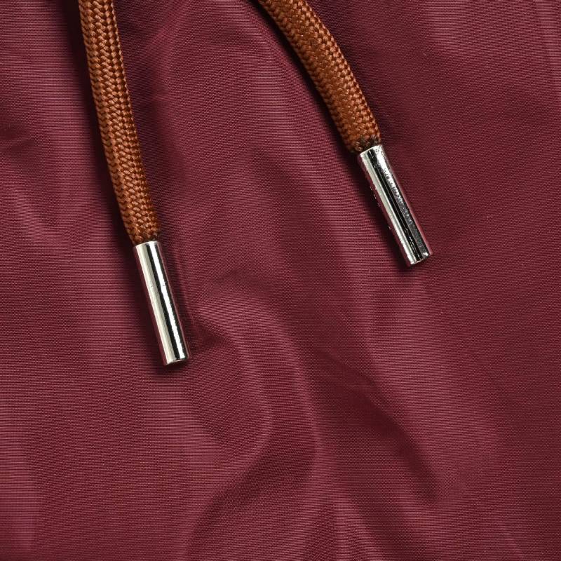 Burgundy & Tan Colorblock Swim Shorts view
