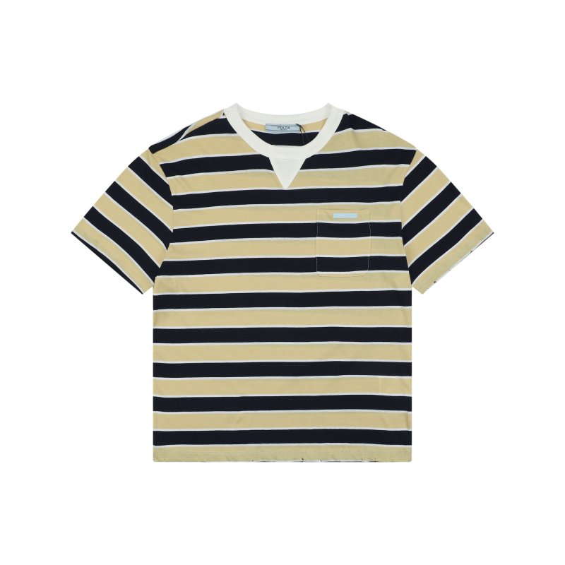 Navy & Cream Striped Oversized Short Sleeve T-Shirt view
