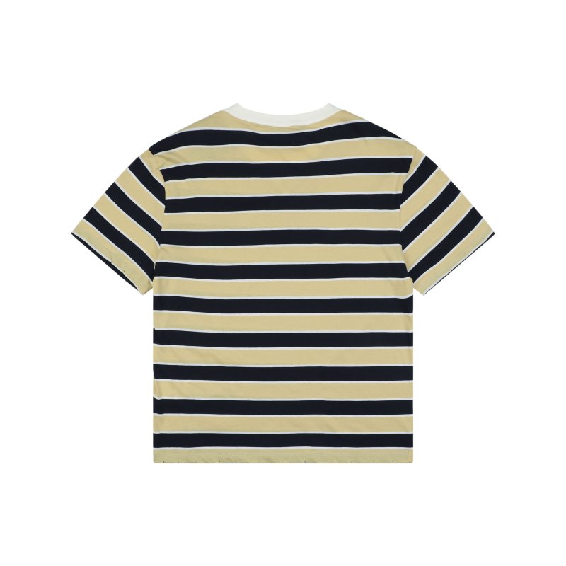 Navy & Cream Striped Oversized Short Sleeve T-Shirt view