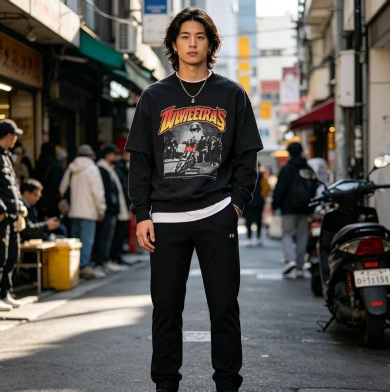 Black High-Waist Flared Pants view