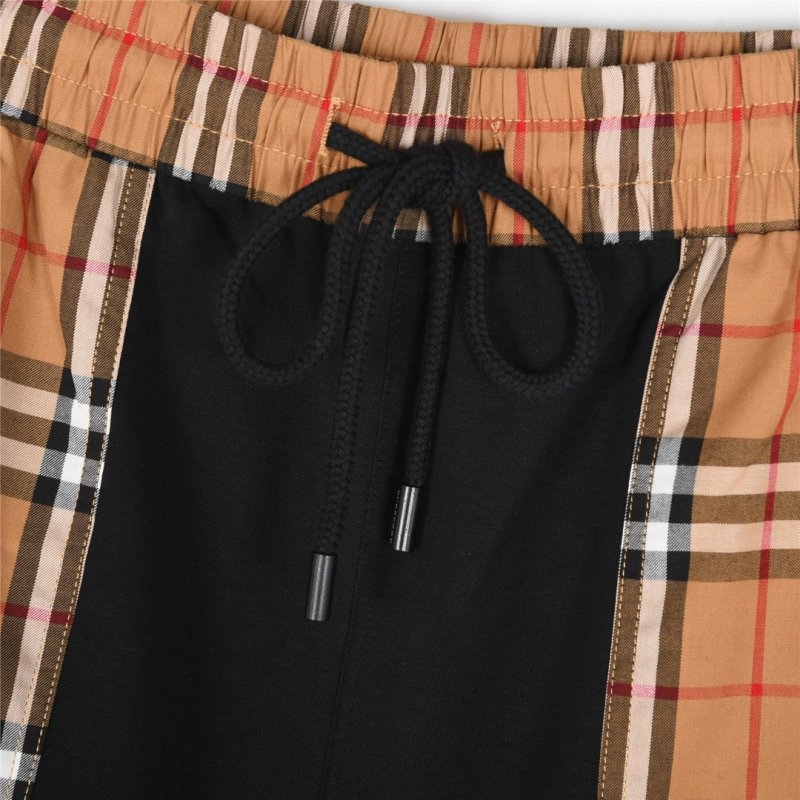 Burberry Nova Check Black Shorts with Tartan Pockets view