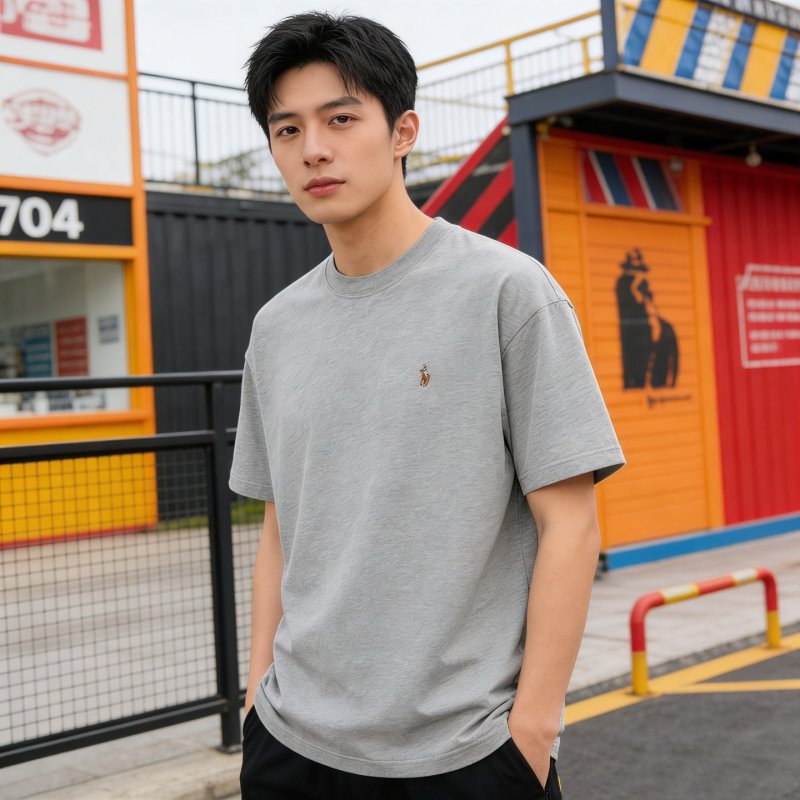 Polo Ralph Lauren Grey Classic Crew Neck T-Shirt view