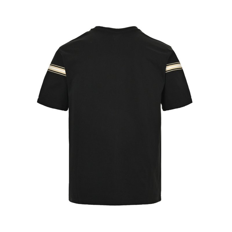 Black Stripe Crew Neck Short Sleeve T-Shirt view