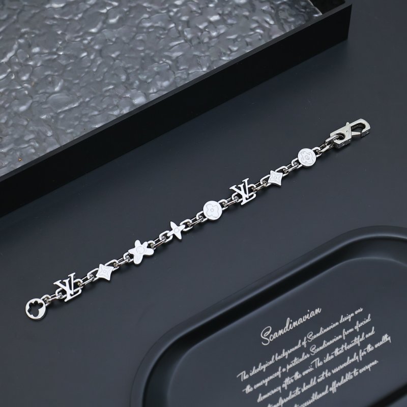 Louis Vuitton Monogram Craggy Silver Bracelet