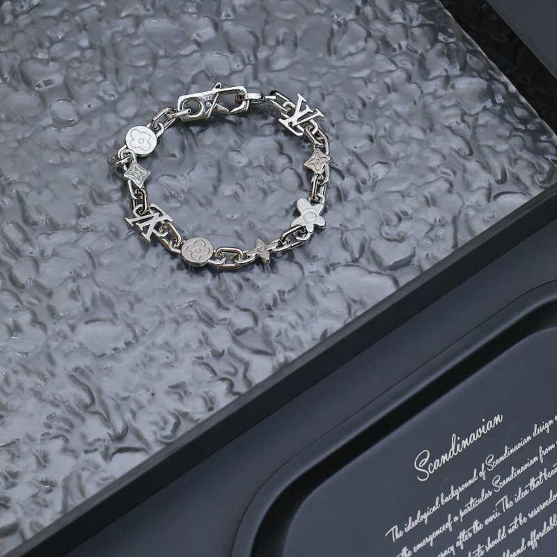 Louis Vuitton Monogram Craggy Silver Bracelet view