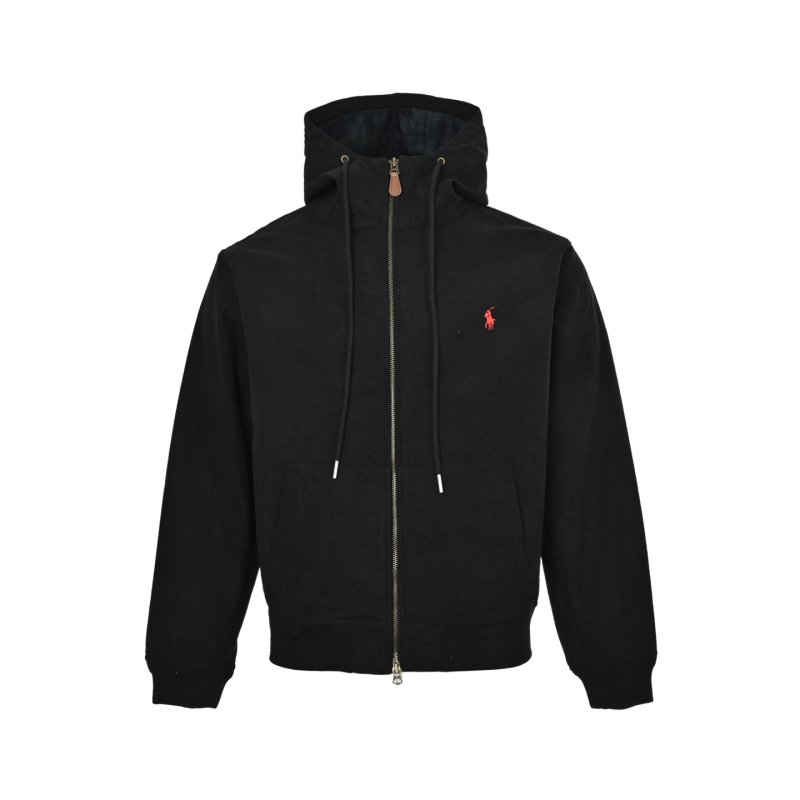 Polo Ralph Lauren Black Corduroy Zip Hoodie Jacket view