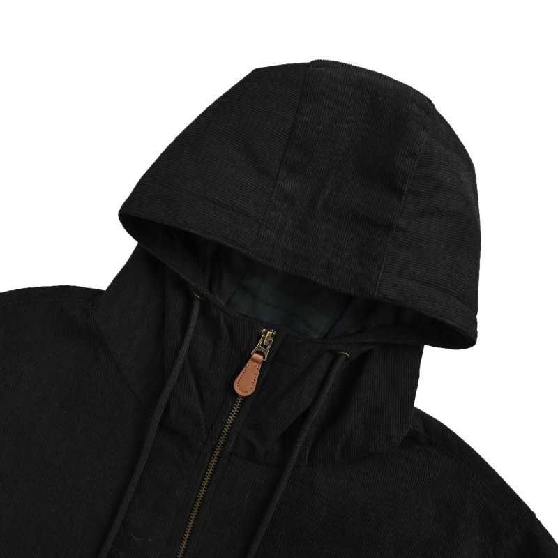 Polo Ralph Lauren Black Corduroy Zip Hoodie Jacket view