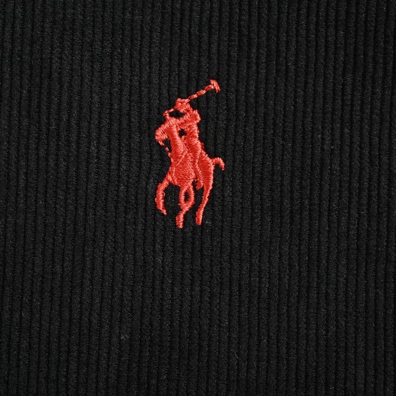 Polo Ralph Lauren Black Corduroy Zip Hoodie Jacket view