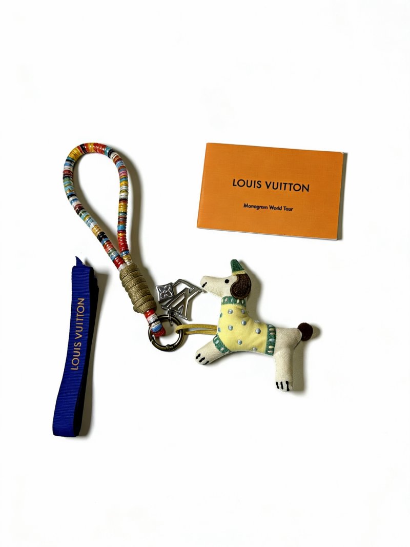 Louis Vuitton Monogram World Tour Dog Keychain