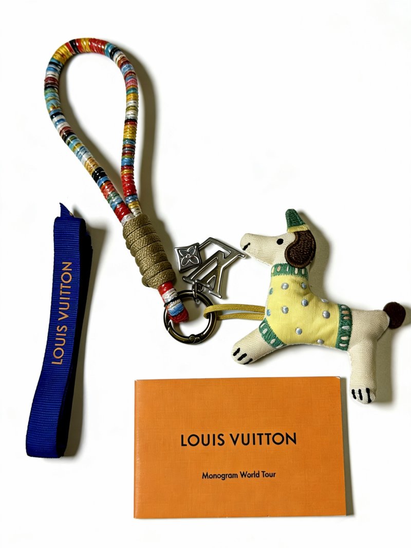 Louis Vuitton Monogram World Tour Dog Keychain view