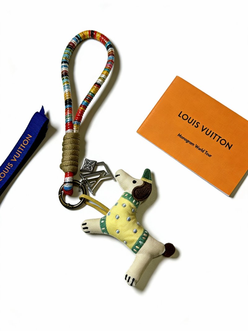 Louis Vuitton Monogram World Tour Dog Keychain view