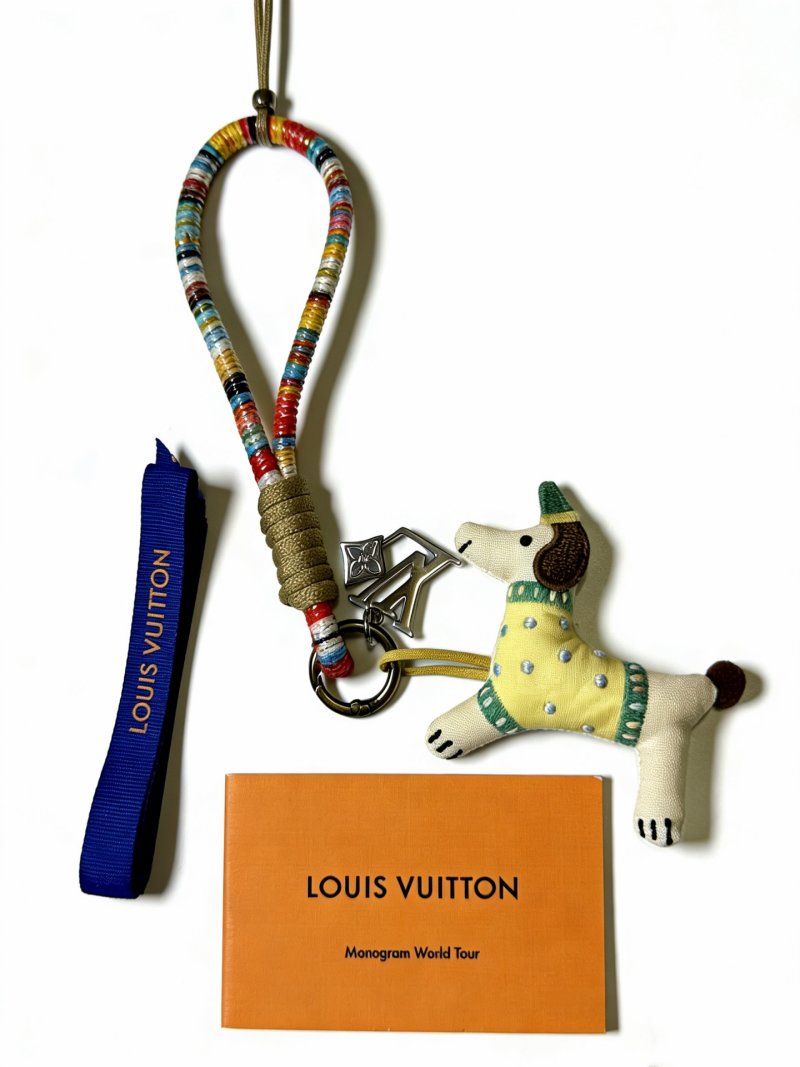Louis Vuitton Monogram World Tour Dog Keychain view