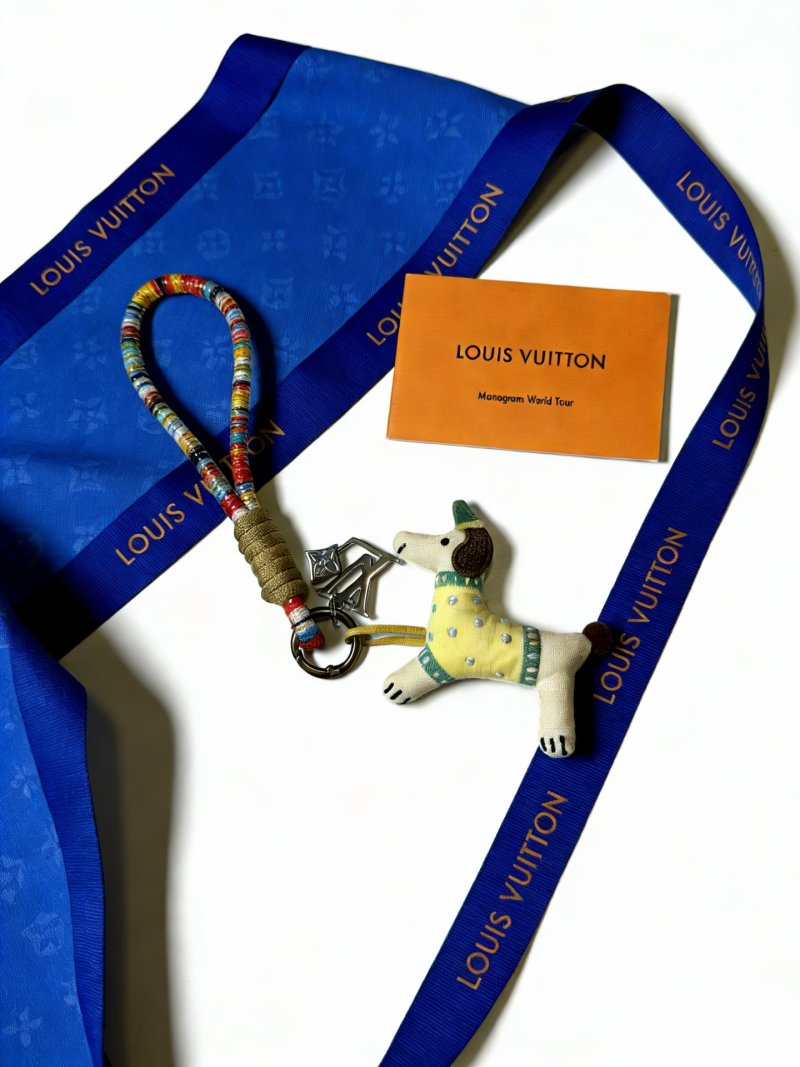 Louis Vuitton Monogram World Tour Dog Keychain view
