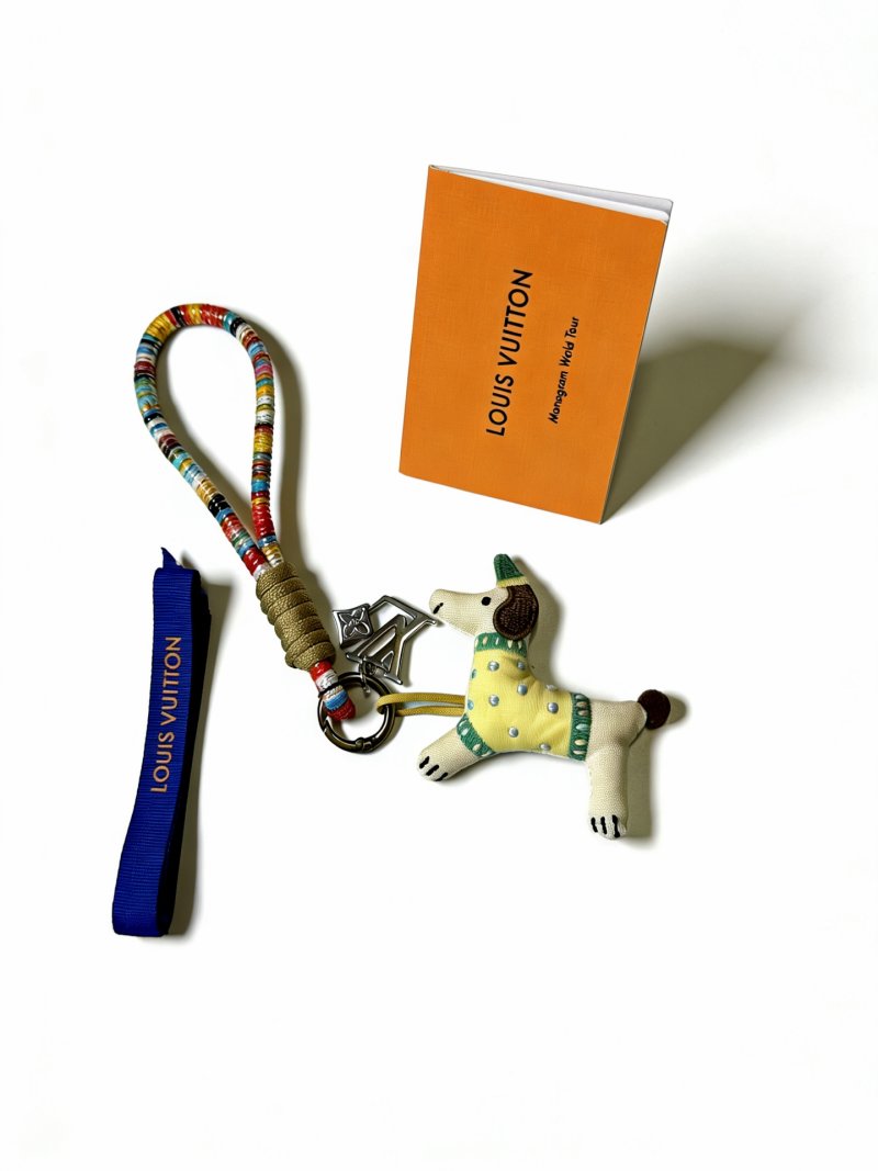 Louis Vuitton Monogram World Tour Dog Keychain view