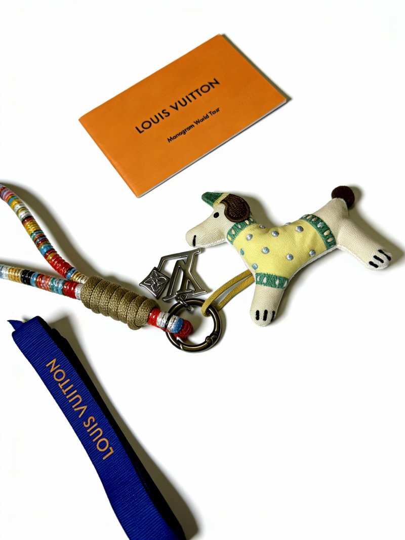 Louis Vuitton Monogram World Tour Dog Keychain view