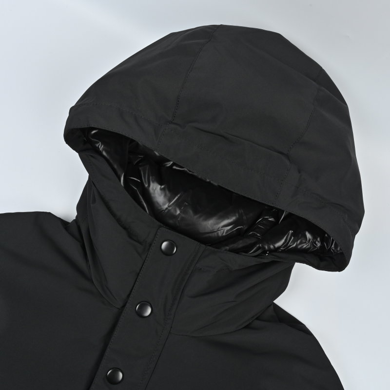Black Puffy Down Jacket - Oversized Fit view