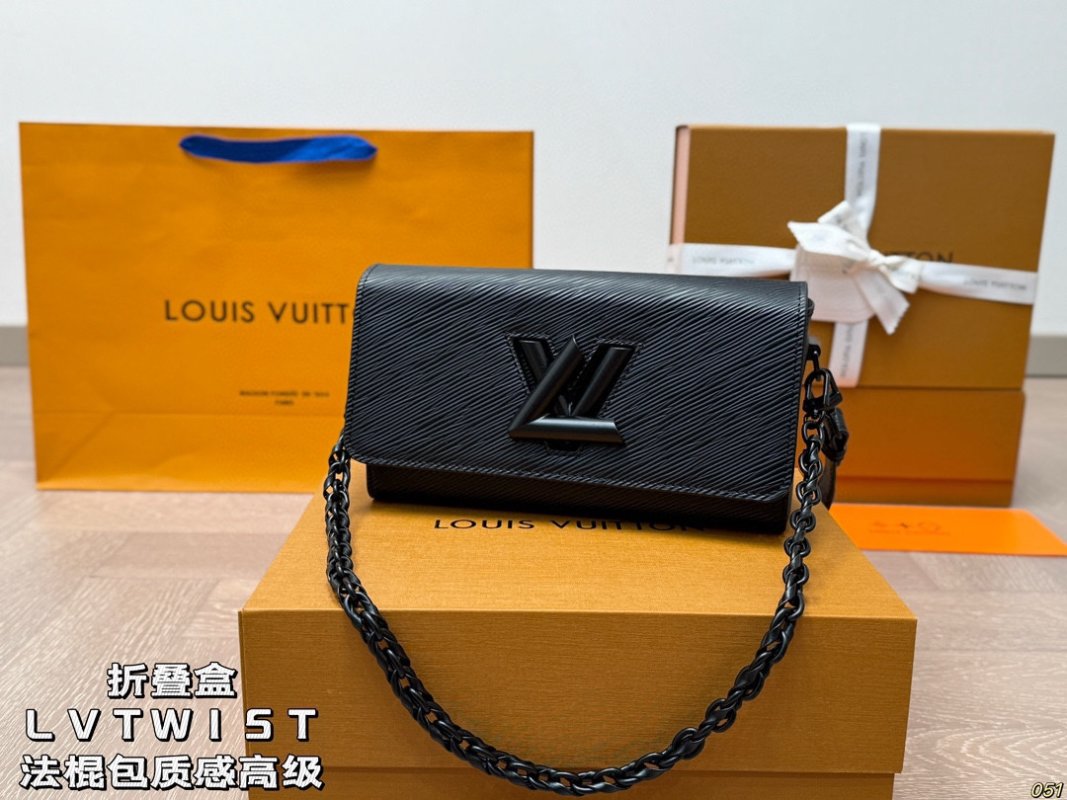 Louis Vuitton Twist Black EPI Leather Crossbody Bag