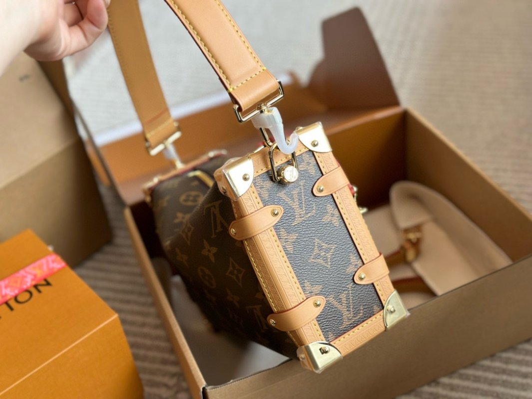 Louis Vuitton Trunk Monogram Canvas Shoulder Bag Brown view