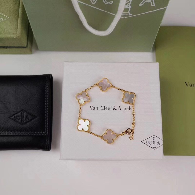 Van Cleef & Arpels Vintage Alhambra Gold Mother-of-Pearl Bracelet