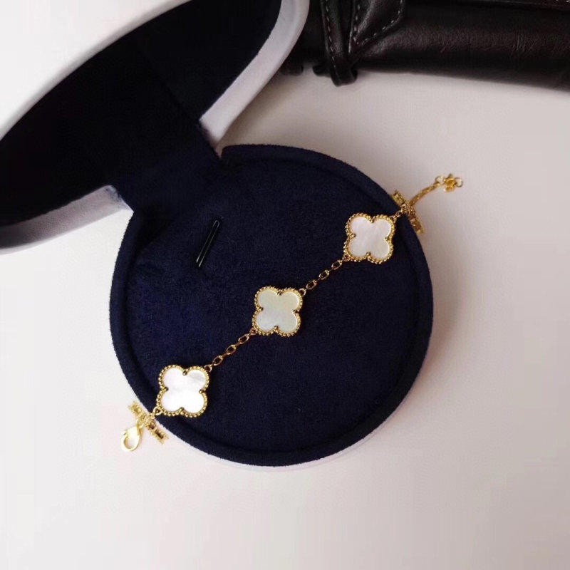 Van Cleef & Arpels Vintage Alhambra Gold Mother-of-Pearl Bracelet view