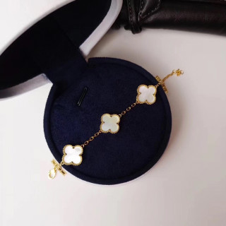 Van Cleef & Arpels Vintage Alhambra Gold Mother-of-Pearl Bracelet view 4