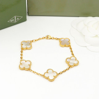 Van Cleef & Arpels Vintage Alhambra Gold Mother-of-Pearl Bracelet view 7
