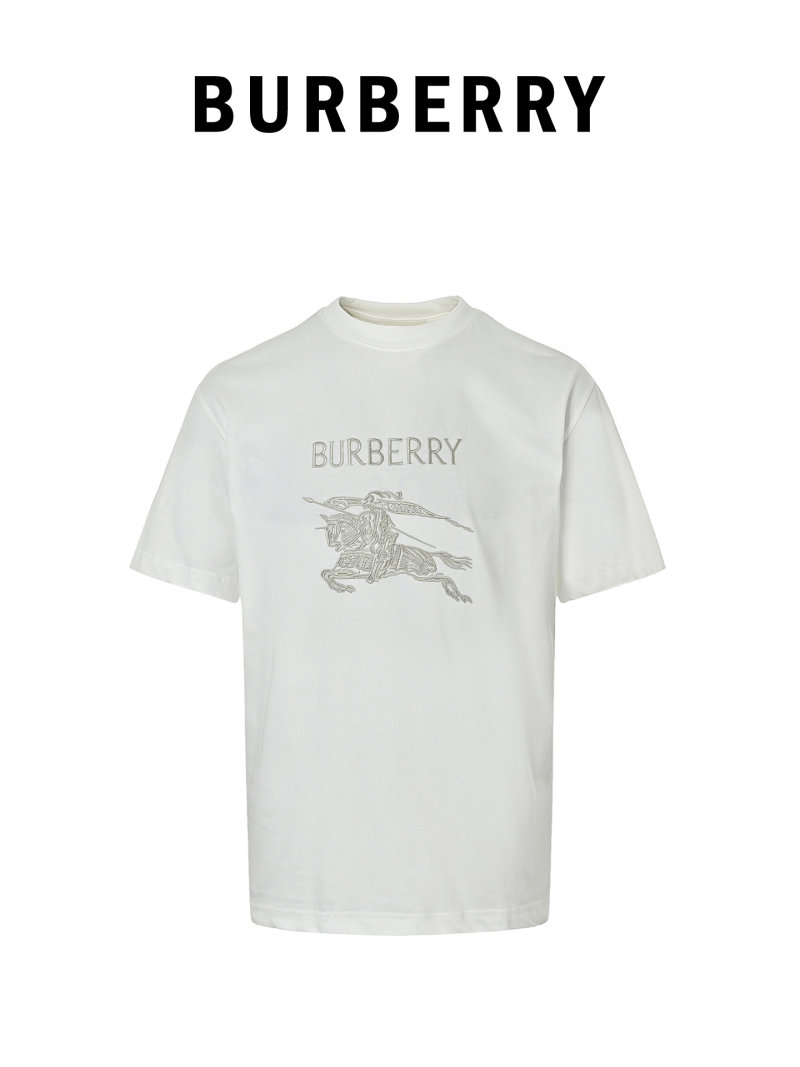 Burberry EKD Embroidered White T-Shirt view