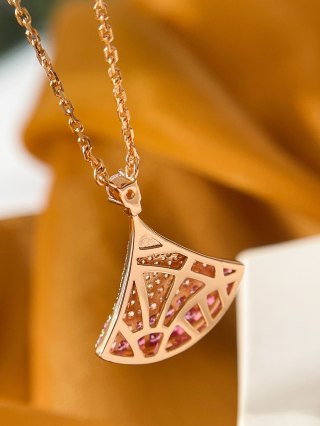 Bulgari Divas' Dream Pink Sapphire Double-Layer Pendant Necklace view 7