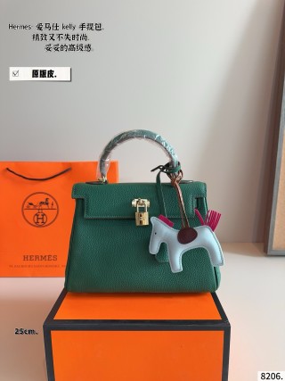 Hermès Kelly 25 Inspired Handbag - Grey view 5