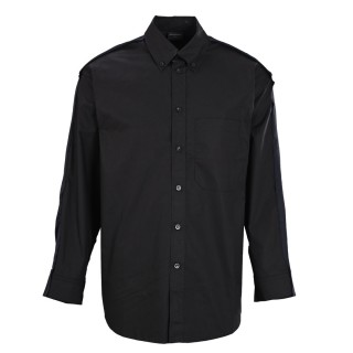 Balenciaga Black Logo Overshirt view 5
