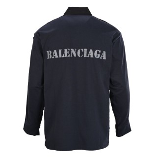 Balenciaga Black Logo Overshirt view 7