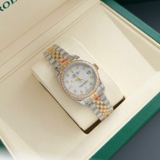 Rolex Datejust 31mm Two-Tone White Diamond Dial Watch view 2